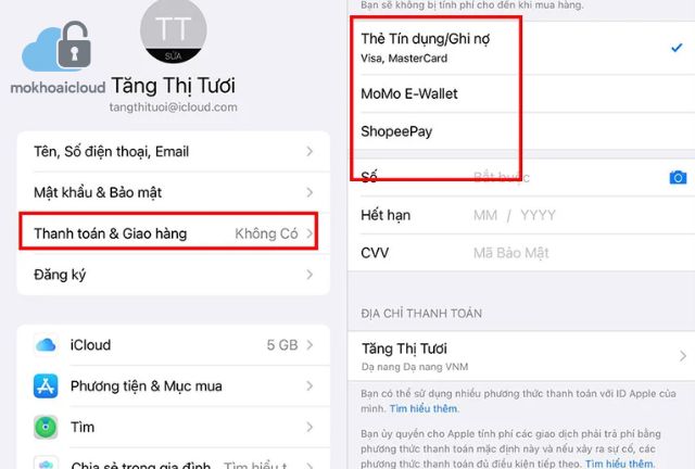 Các Phương Thức Nạp Tiền Vào Tài Khoản iCloud Phổ Biến