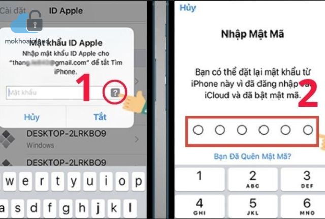 quên mật khẩu icloud
