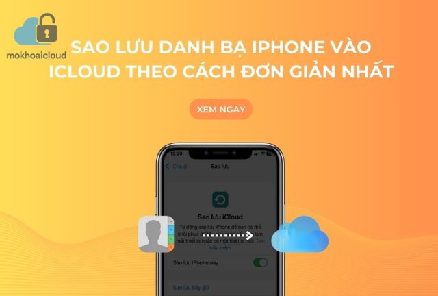 sao chép danh bạ iphone vào icloud